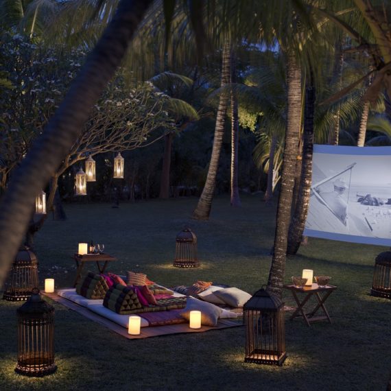 CINÉMA EN PLEIN AIR, HOTEL SHANGRI-LA LE TOUESSROK, ILE MAURICE